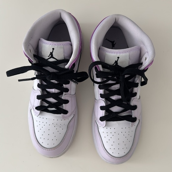 Air Jordan 1 Mid GS Purple White - Size 5Y | Gently Used - Picture 7 of 9